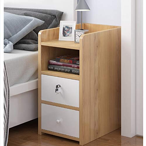 LUKEO Creative Solid Wood Coffee Table Bedside Table, Household Bedside Table Bedside Table Bedroom Storage Furniture