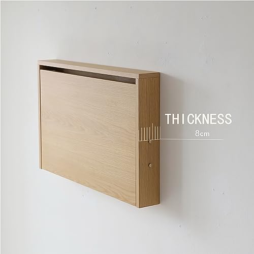 XAOMLP Wall Mounted Floating Folding Table, Dining Table Small Desk for Office Home Kitchen(25" 16.3") (25.2x16.3, Oak)