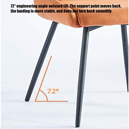 Modern Kitchen Dining Room Chairs Technology Cloth Dining Chairs Low-Back Upholstered Accent Chairs With Metal Legs For Living Room Leisure Chair