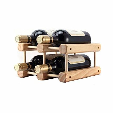 ZYZMH Wood Household Wine Rack Wine Holder Mount Wooden Wine Bottle Storage Rack Bar Display Shelf
