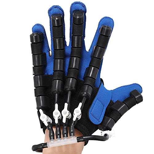 WANGZI Robot Glove Hand Training Rehabilitation Long-Term Relief Finger Cramps with Single Finger Training and Mirror Mode,Left-M