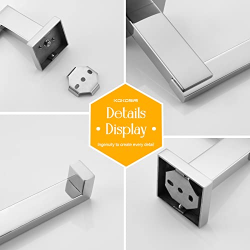 KOKOSIRI Hand Towel Bar Chrome Bathroom Hardware Towel Ring Holder Wall Mounted for Kitchen Toilet Cabinet, 2 Pack Polished Stainless Steel B3006