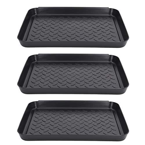 Mothinessto Shoes Tray, Plastic Space Saving 3 Interlocking Design Boot Mat Wide Application Stable Shoe Tray Floor Protection Mats for Home Entr