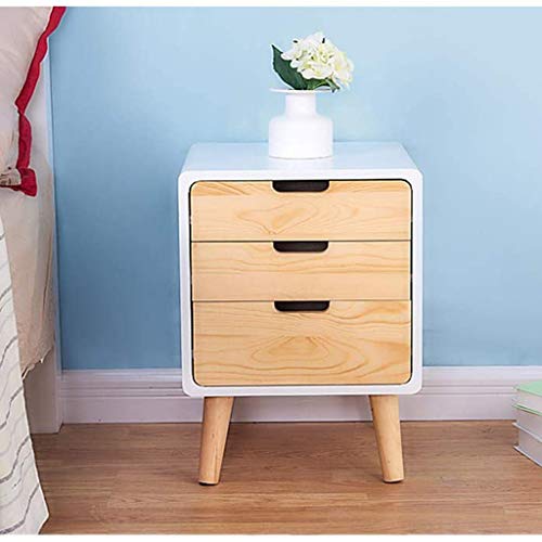 JYDQM Nightstand with Storage Drawer,Fashion Storage Cabinet Bedroom Bedside ,Solid Wood Legs Living Room Bedroom Furniture