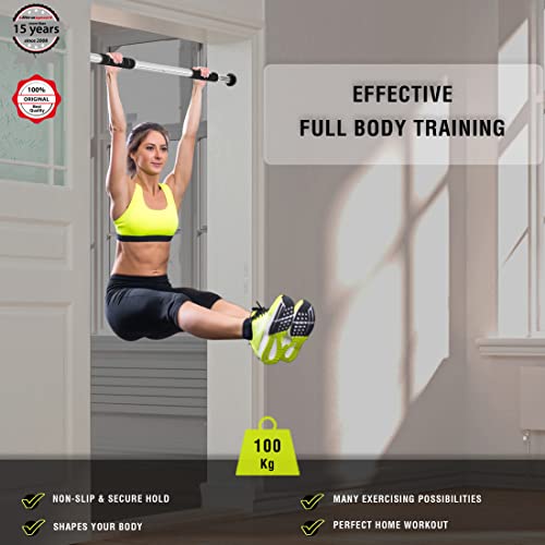 Ultrasport Pull-up Bar, Door Bar, Adjustable From 66.5 cm To 93 cm, Mountable Without Screws, Non-slip, Secure Grip, Foam Handles