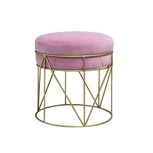 LUKEO Footstool, Fashion Creative Shoe Changing Stool, Home Fabric Makeup Stool, Sofa Stool