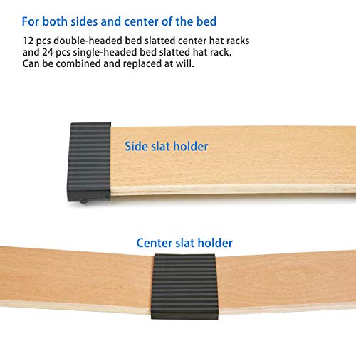 Jiehaojia 6pcs Bed Slat Centre Caps Holders, 12pcs Side Slat Bracket Cover (63mmx9mm Inside),Replacement Plastic Bed Slat Holders Kits Bundles,fo