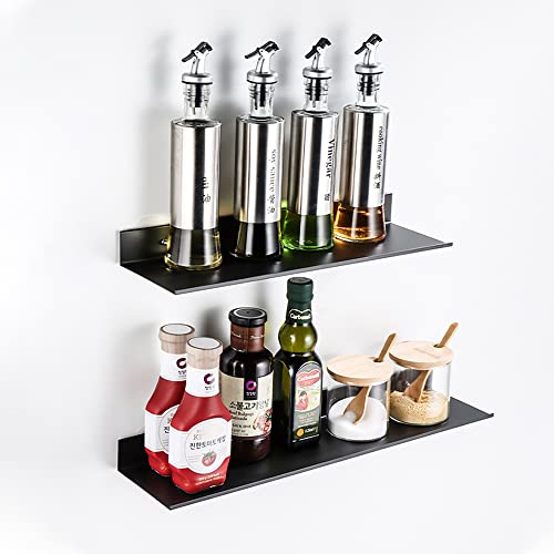 Biutimarden Bathroom Shelf 40cm White No Drill Bathroom Shelves Self Adhesive Rustproof Wall Mounted Storage Aluminum Bathroom Accessories Organi