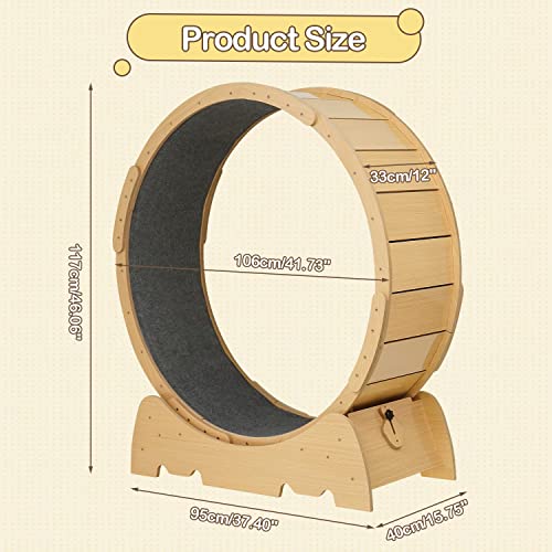 Petour 42.5 Inch Cat Exercise Wheel for Indoor Cats, Cat Treadmill Exerciser for Fitness