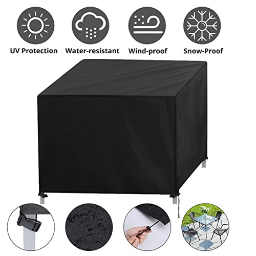 JUZHOUHUI Heavy Duty Outdoor Sofa Cover,Rectangular Outdoor Furniture Set Covers,Dust-Proof Anti-UV All Weather Protection,Lawn Patio Furniture