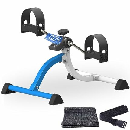 SivaExilis Under Desk Bike Pedal Exerciser, Foldable Foot Pedal Exerciser with LCD Display & Anti-Slip Mat for Home/Office, Portable Mini Peddler