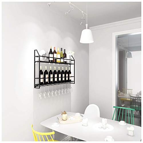 Metal Black Wall-Mounted Wine Glass Holder Stylish Simplicity Industrial Stylish Simplicity Champagne Glass Wine Glass Goblet Holder Bracket Red