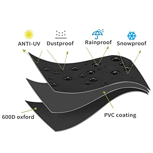 LCGOD Garden Bench Covers 3 Seater, Bench Covers Waterproof, Windproof, Anti-UV,Rip Proof, Heavy Duty600D Oxford Fabric Love Seat Covrs (236x101x