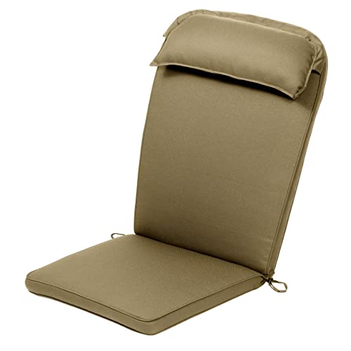 Plant Theatre Adirondack Chair Luxury High Back Cushion with Head Pillow in Cool Navy