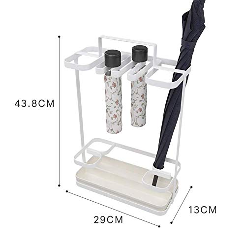 MiroDo Umbrella Stands Umbrella Stand Metal Handle Drip Tray Home Office Lobby Decorative Storage Rack Walking Stick Storage Bin Stand (Color : W