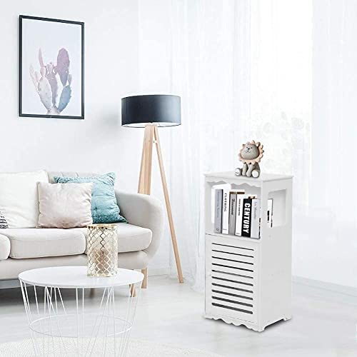 Column Bathroom Cabinet Tall Bathroom Cabinet Freestanding Bathroom Storage White Dresser, Narrow Storage Cabinet, Storage Cupboard Floor Standin