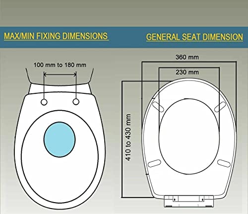 Oval Toilet SEAT Soft Close White - Easy Installation by AAN®