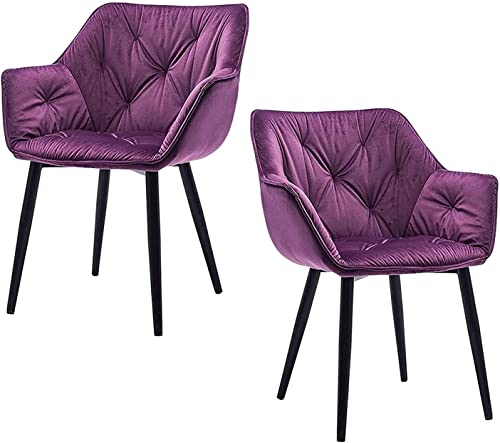 Kitchen Dining Room Furniture Chairs Dining Chair Set Of 2 Modern Velvet Living Room Bedroom Kitchen Armchair Metal Legs Lounge Chair Home Chair