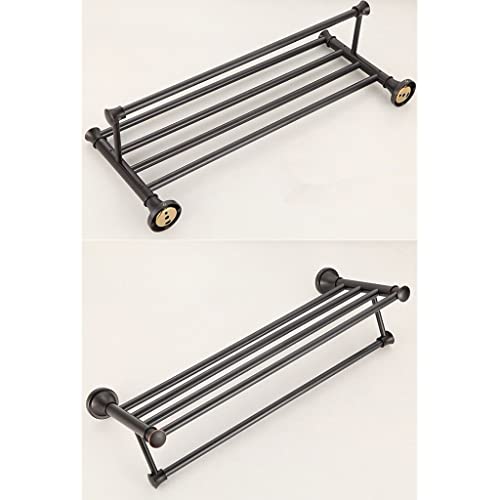 HIGOH Towel Racks,Bathroom Towel Rack Wall Mounted Towel Holder,Bath Hardware Brass Oil Brushed Towel Rack,Bath Shelf,Towel Holder,Bathroom Acces