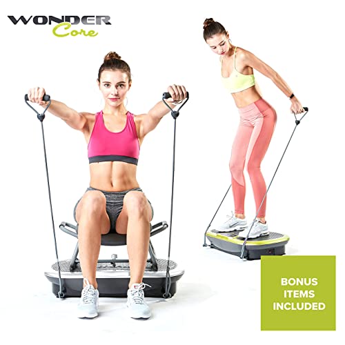 High Street TV Wonder Core Rock N Fit Vibration Plate & Exercise Seat, 20 Speed Total Body Workout With 4 Bonus Work Out Videos