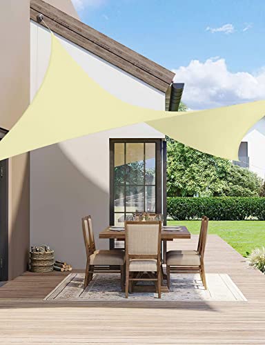 Awroutdoor 3 * 4m Sun Shade Sail, Rectangle Sun Sail Anti-UV Wear-resistance & Waterproof, Sunshades Covers in Outdoor Garden Backyard with Rope