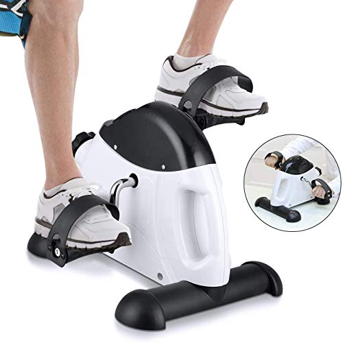 Himaly Mini Exercise Bike Portable Pedal Exerciser Gym Fitness Leg Arm Training Adjustable Resistance with LCD Display for Women and Men