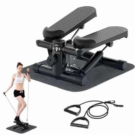 Stepper for Excercise, Stair Stepper, with Resistance Bands, Mini Stepper