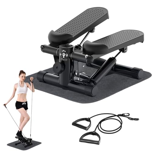 Stepper for Excercise, Stair Stepper, with Resistance Bands, Mini Stepper