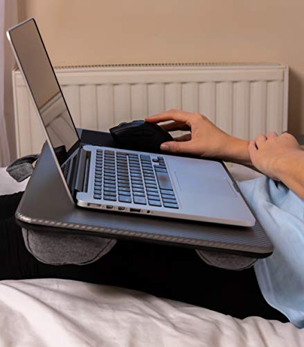 SEFFO Lap Desk Laptop Stand Portable Tray With Cushion, Built In Mouse Pad And Phone Holder, Up To 15.6"
