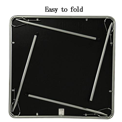 LXXSH Folding Table-Folding Table Multiple Functions Rectangular Room Furniture with Steel Frame Legs, Black