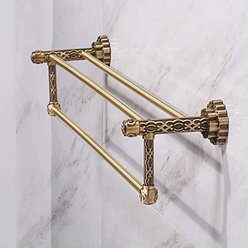 N/A Bath Towel Bar Stainless Steel Towel Rack Bathroom Towel Hanger Wall Mount Brushed Gold