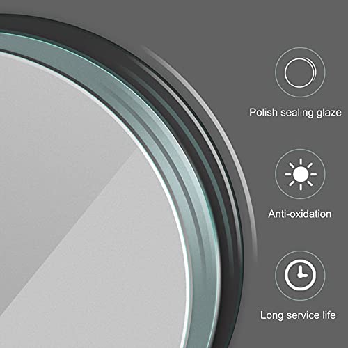 SkiPdr Led Bathroom Wallmounted Bathroom Bathroom Makeup Wall Hanging with Light, Bathroom Mirror Highdefinition Antifog Lightemitting Mirror, a