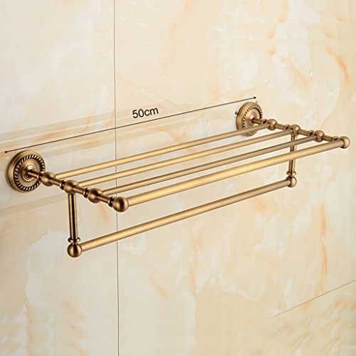 HIGOH Towel Racks, Bathroom Towel Rack Wall Mounted Towel Holder,Bathroom Accessories,Brass Tower Rack,Wall Mount Bathroom Towel Holder