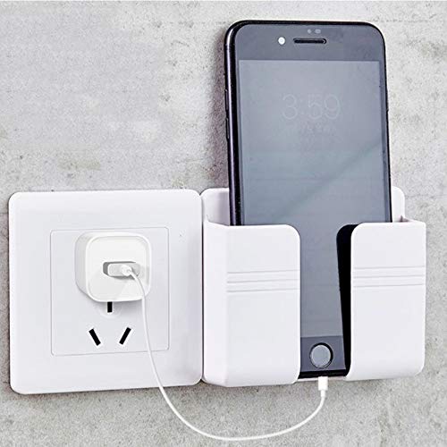 Phone Holder Wall Mounted BracketCradle Control Storage Box for Bedroom Kitchen Bathroom Office