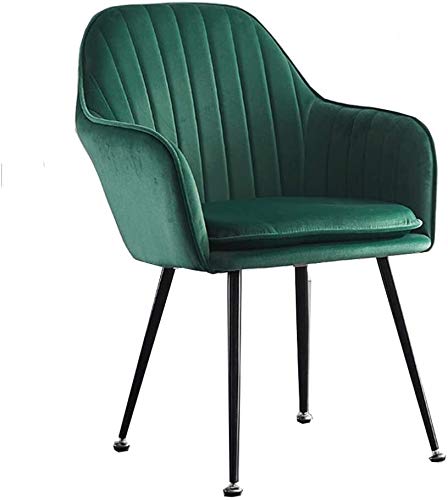 Modern Kitchen Dining Room Chairs Dining Chairs Velvet Armchairs With Legs And Metal Back For Living Room Bedroom Kitchen Furniture (Color : Dark