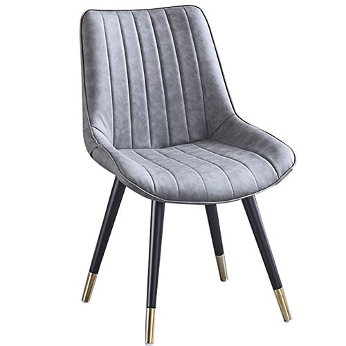 Modern Kitchen Dining Room Chairs Dining Chairs PU Leather Chairs With Black Metal Legs Seat And Backrests Kitchen Living Room Lounge Counter Cha