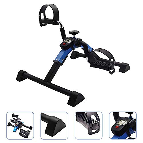 LUNEZY Middle-Aged And Elderly Trainer, Mini Exercise Bike Home Multi-Function Fitness Bike Removable Smart Count Table Knob Resistance Regulator