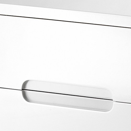 Julian Bowen Manhattan 2 Drawer Bedside, White,Height: 43, Width: 45, Depth: 35cm