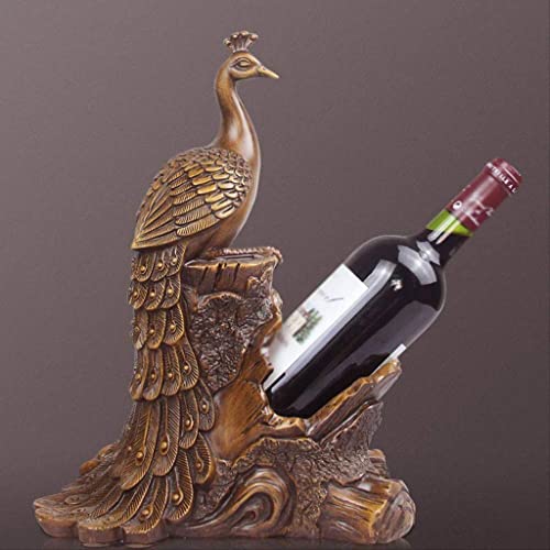 NEOCHY Wine Rack - Peacock Wine Rack Decoration Wine Cabinet Decorations Living Room Art Home Gift