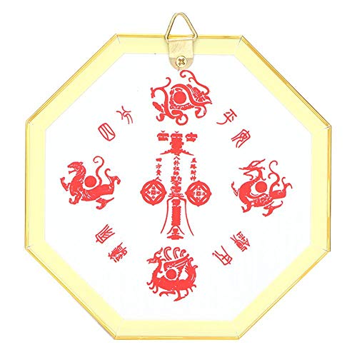 Pssopp Bagua Mirror, Traditional Chinese Feng Shui Mirror Convex Concave Mirror Exorcism Amulet Magic Mirror Protection Lucky Craft Art Taoism De