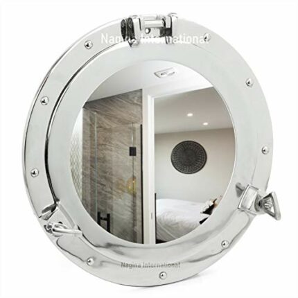 50cm Silver Porthole Wall Mirror 20 Inches