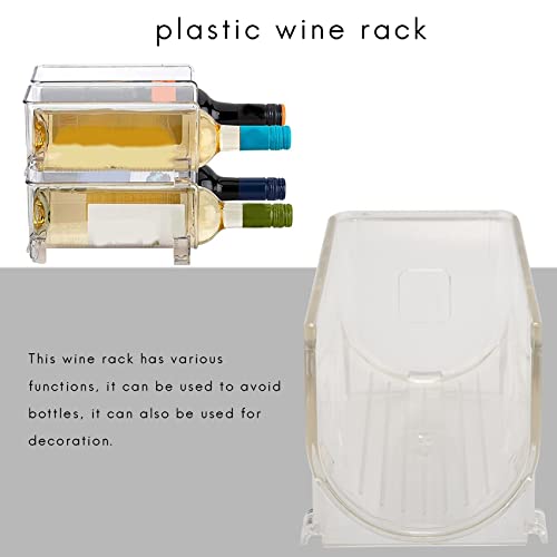 Hacbop 4Pack Refrigerator Organizer Rack Stackable Wine Holder Bottles Display Shelf Fridge Kitchen