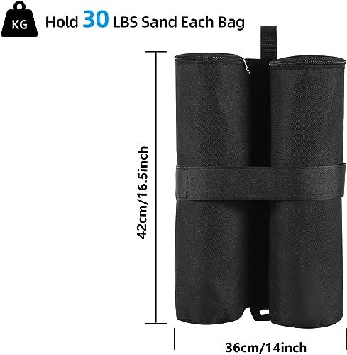 Nicoone Gazebo Weights Bags, Sand Bags Leg Weights for Pop up Canopy Tent, Patio Umbrella, Outdoor Furniture, Green (Bags Only, Sand Excluded)
