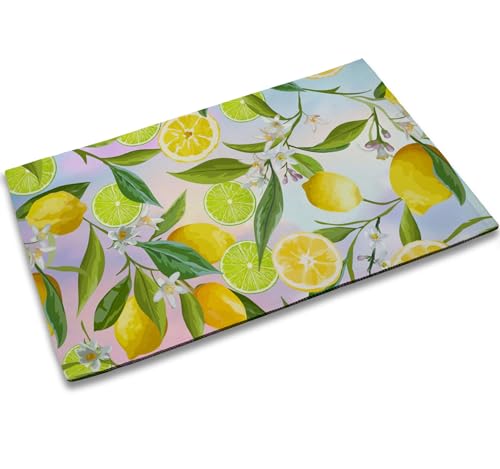 TUBAMQ Black Green Marble Door Mat,Welcome Doormat 17 x 30 Inch Decorative Home Floor Mat, Non Slip Rubber Back and Strong Water Absorption for O