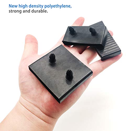 Jiehaojia 6pcs Bed Slat Centre Caps Holders, 12pcs Side Slat Bracket Cover (63mmx9mm Inside),Replacement Plastic Bed Slat Holders Kits Bundles,fo