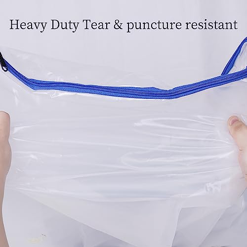 JUNESHE 2 Pack Zippered Queen Mattress Bags for Moving and Storage-3 Mil Mattress Moving Bags-Waterproof Mattress Protectors,82x62x14 inches