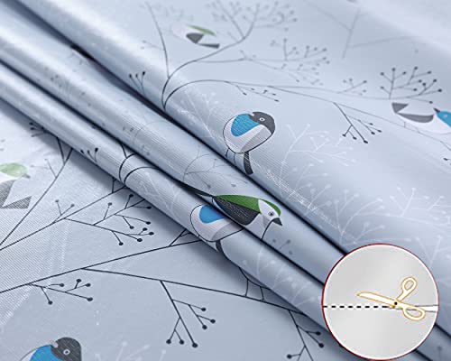 AIJIA Table Cloth PVC tablecloth Wipeable Waterproof Plastic Rectangular Table Cover Wipe Clean For Party Birthday Kitchen Outdoor(Birds 137 * 22