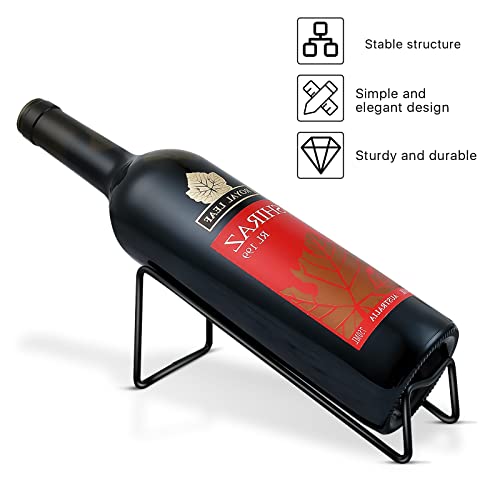 Milkary Single Wine Rack, 6Packs Tabletop Wine Display Rack Modern Single Bottle Champagne Rack for Home Decor, Restaurants, Bar, Wine Party