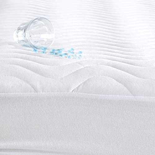 Homy Textiles 100% Waterproof Mattress Protector - Water Resistant - Small Double Mattress Quilted Cover - Elastic Border Deep Fitted All Around