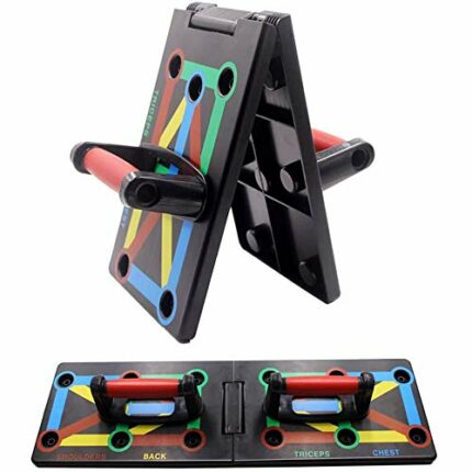 Cretee 12 in 1 foldable Push Up Rack Board Train Gym Fitness System Workout Exercise Stands for Body Training